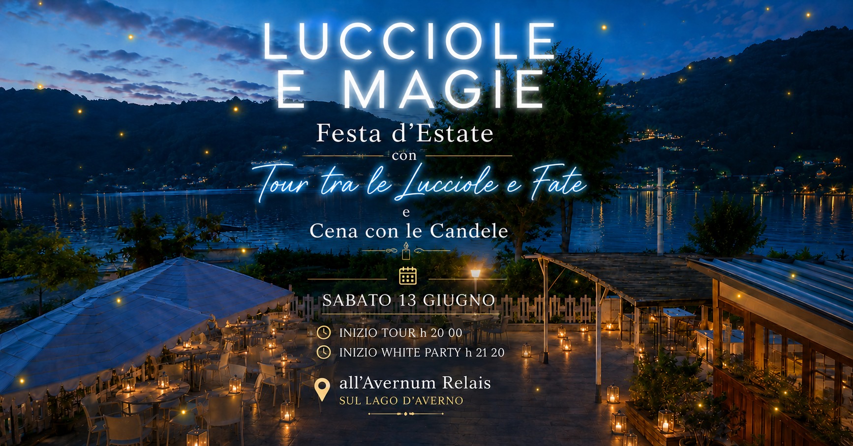 White Party: Summer Party among fireflies, magic, and candles at Averno Relais
